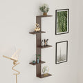 BLUEWUD Alaire Engineered Wood Decor Floating Shelf Display Rack Decorative Hall Dcor for Living Room Home Furniture (Wenge)