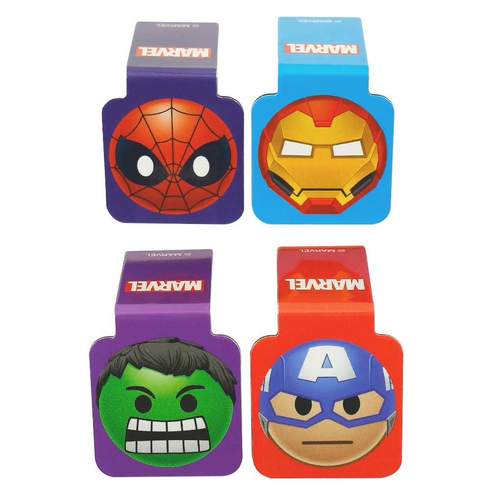 Ata-Boy Avengers Emoji Bookmark, Marvel Magnetic Bookmarks (4 Set) Avengers Gifts & Merchandise