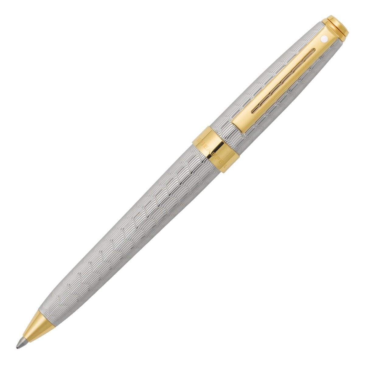 Silver Plate Prelude Signature With Engraved Snakeskin Pattern And 22K Gold Plate Trim Ballpoint (9170-2)