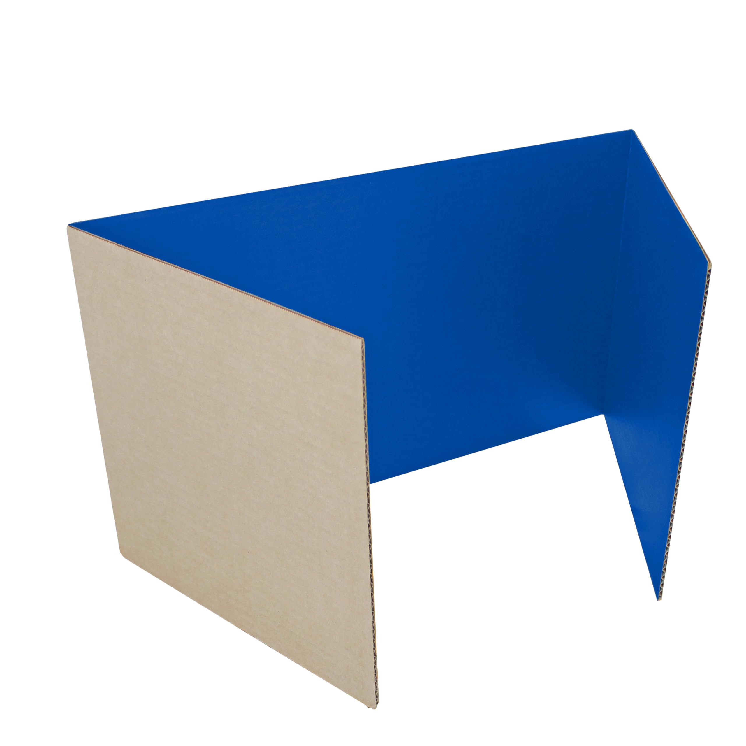 18 X 48 Study Carrel Blue Corrugated Pack Of 24