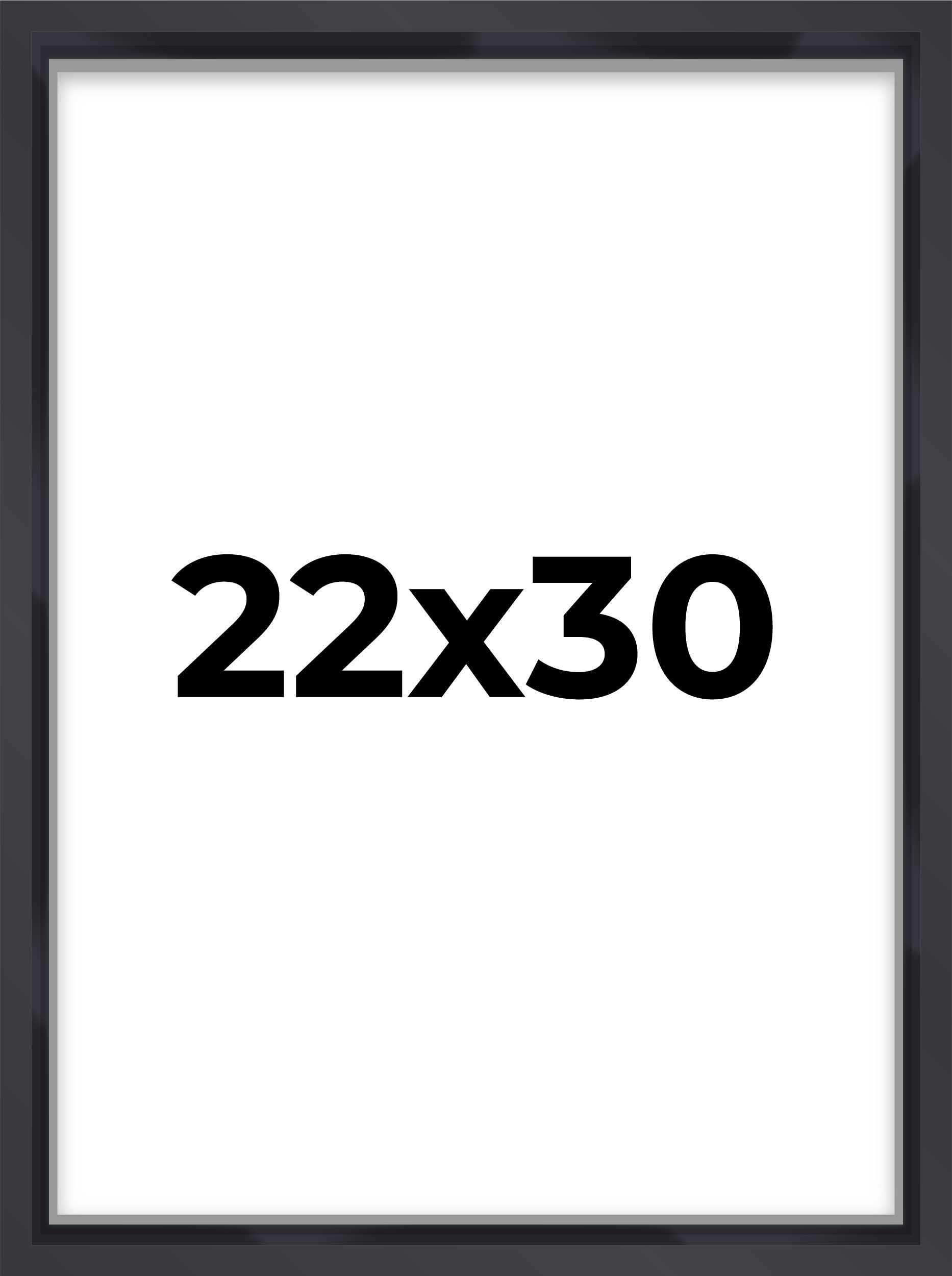 22x30 Shadow Box Frame Contemporary Black | 1'' Depth of Usable Space| Interior Size 22x30 or 30x22 Inches| UV Resistant Acrylic