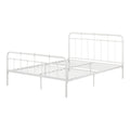 South Shore Versa Metal Platform Bed Pure White, Traditional