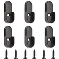 INCREWAY Oval Closet Rod Supports,6PCS Wardrobe Bracket Zinc Alloy Closet Rod Holders Wall Mounted Wardrobe Pipe Flange Bracket 