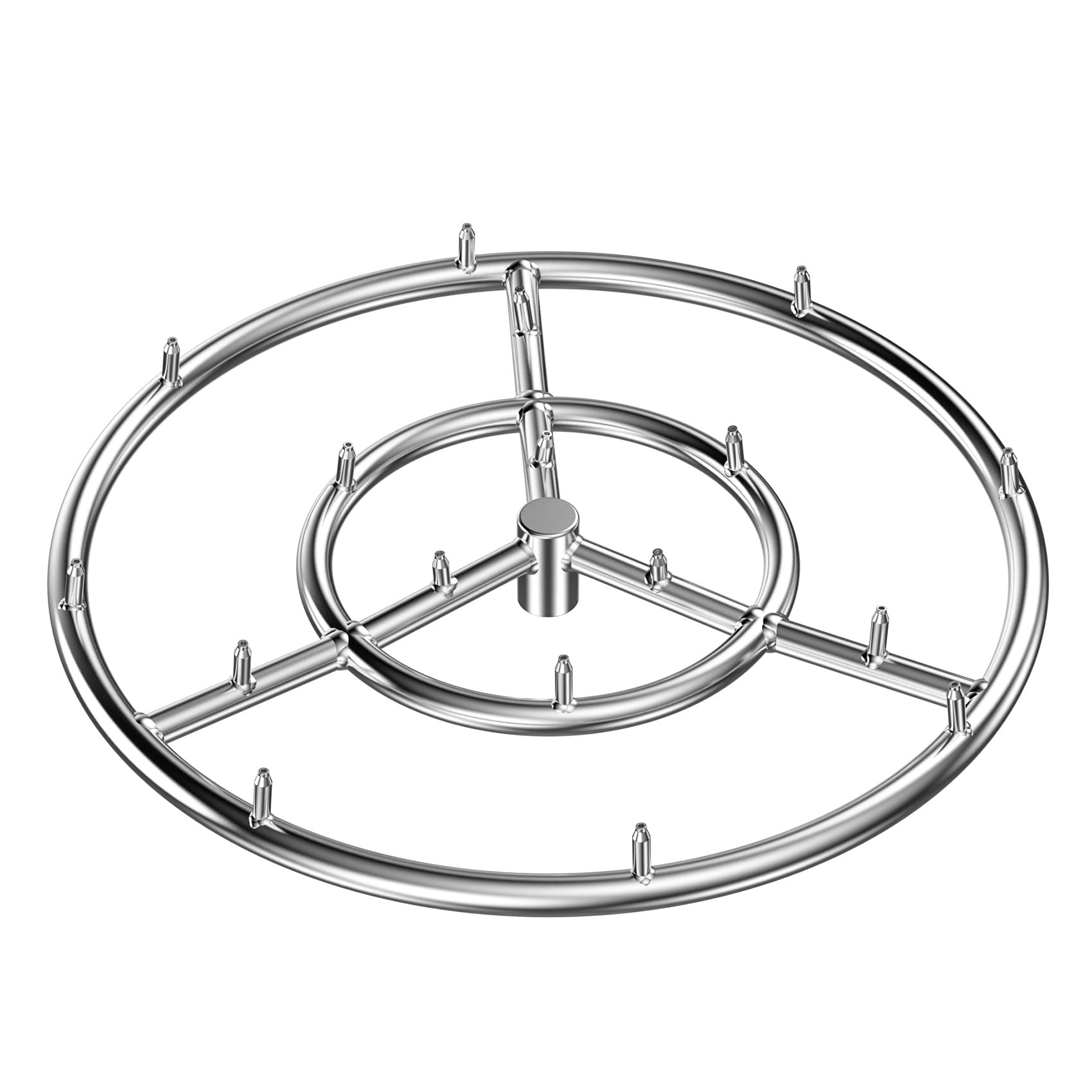 Skyflame 18 Inch Round Stainless Steel Fire Pit Jet Burner Ring - High Flame