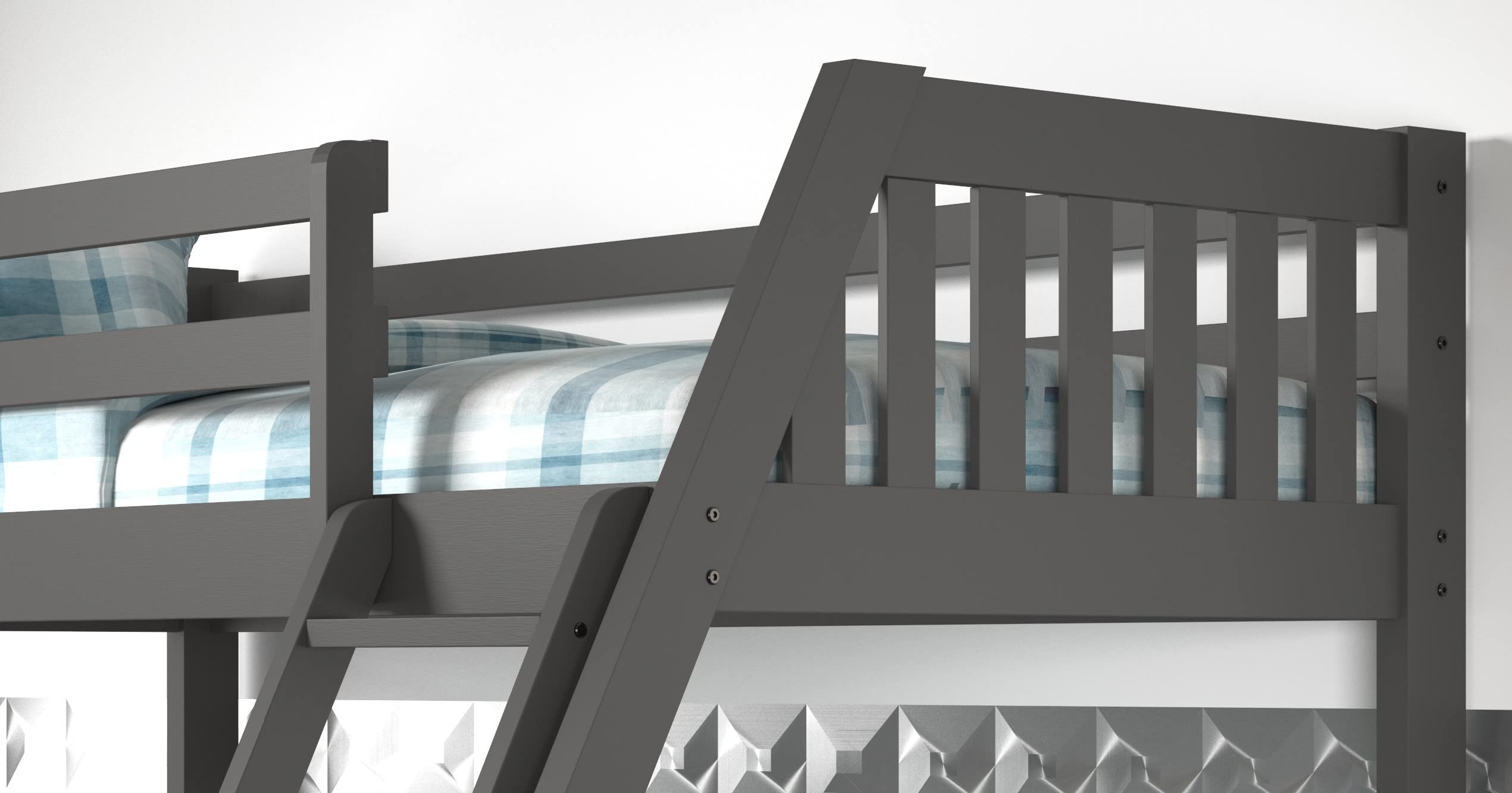 Donco Kids Austin Mission Twin Over Full Dark Grey Bunkbed