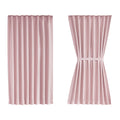 Vatge Door Curtain For Door Window, Door Window Coverings For Small Window, 1 Panel, W25 X L40, Baby Pink