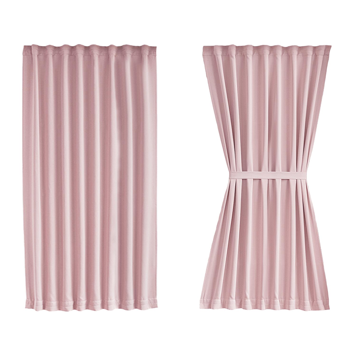 Vatge Door Curtain For Door Window, Door Window Coverings For Small Window, 1 Panel, W25 X L40, Baby Pink