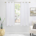 Mysky Home White Curtain For Bedroom, Grommet Room Darkening Curtain For Living Room, Vertical Blinds Privacy Thermal Insulated Curtain, 1 Curtain Panel, 42 X 54 Inch, Pure White