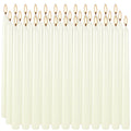 YOROXRG 36 Pack Ivory White Taper Candles, 7-8 Hours Burn Time, Unscented, Smokeless and Dripless, 0.8 x 10 Inch Dinner Candle S