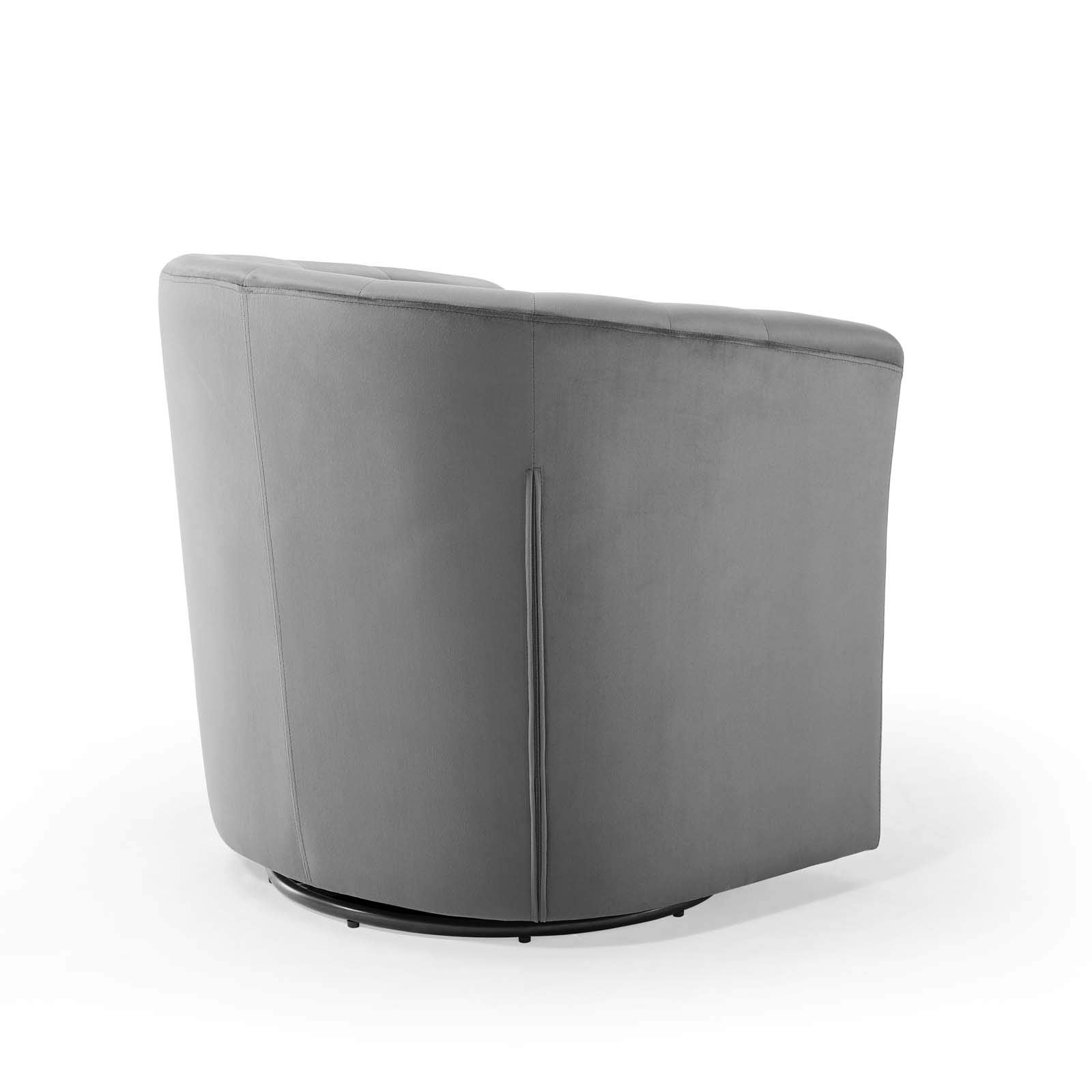 Modway Eei-4138-Lgr Prospect Tufted Performance Velvet Swivel Armchair, Light Gray