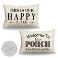 Jojogogo Welcome To Our Porch Outdoor Lumbar Pillow Covers Waterproof 12X20 Set Of 2, Decorative Outdoor Lumbar Pillows 12 X 20,