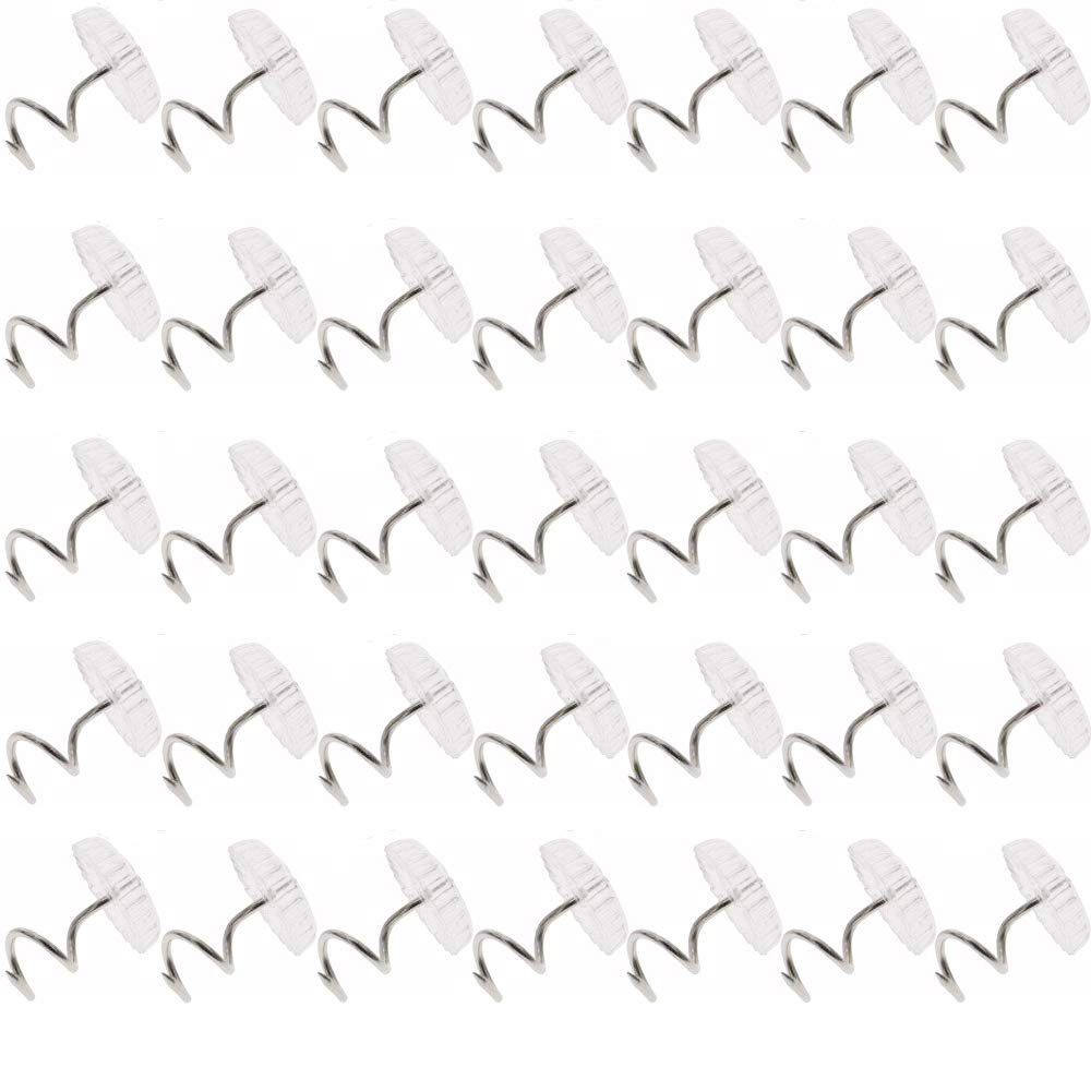 Sowaka 30 Pcs Twist Pins Upholstery Clear Heads Slip Cover Fasteners Headliner Pins For Sofa Car Van Home Furniture Hold Bed Ski
