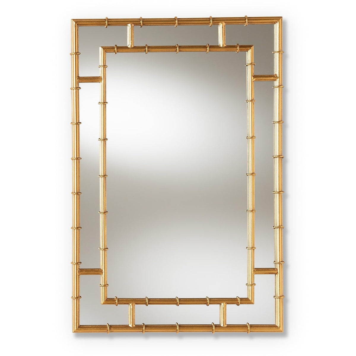 Baxton Studio Adra Wall Mirror, Metal, 32.25-inch H x 21.5-inch W x 1.26-inch D (150-8891-HiT)