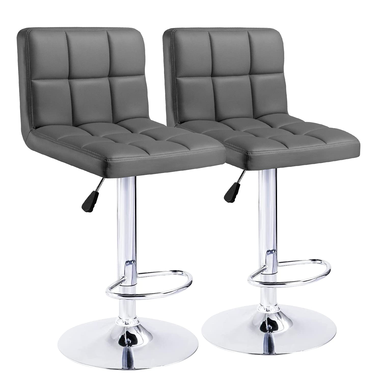 Kemon Bar Stools Modern PU Leather Height Adjustable Swivel Barstools Armless Kitchen Counter Bar Chairs Hydraulic Island Bar St