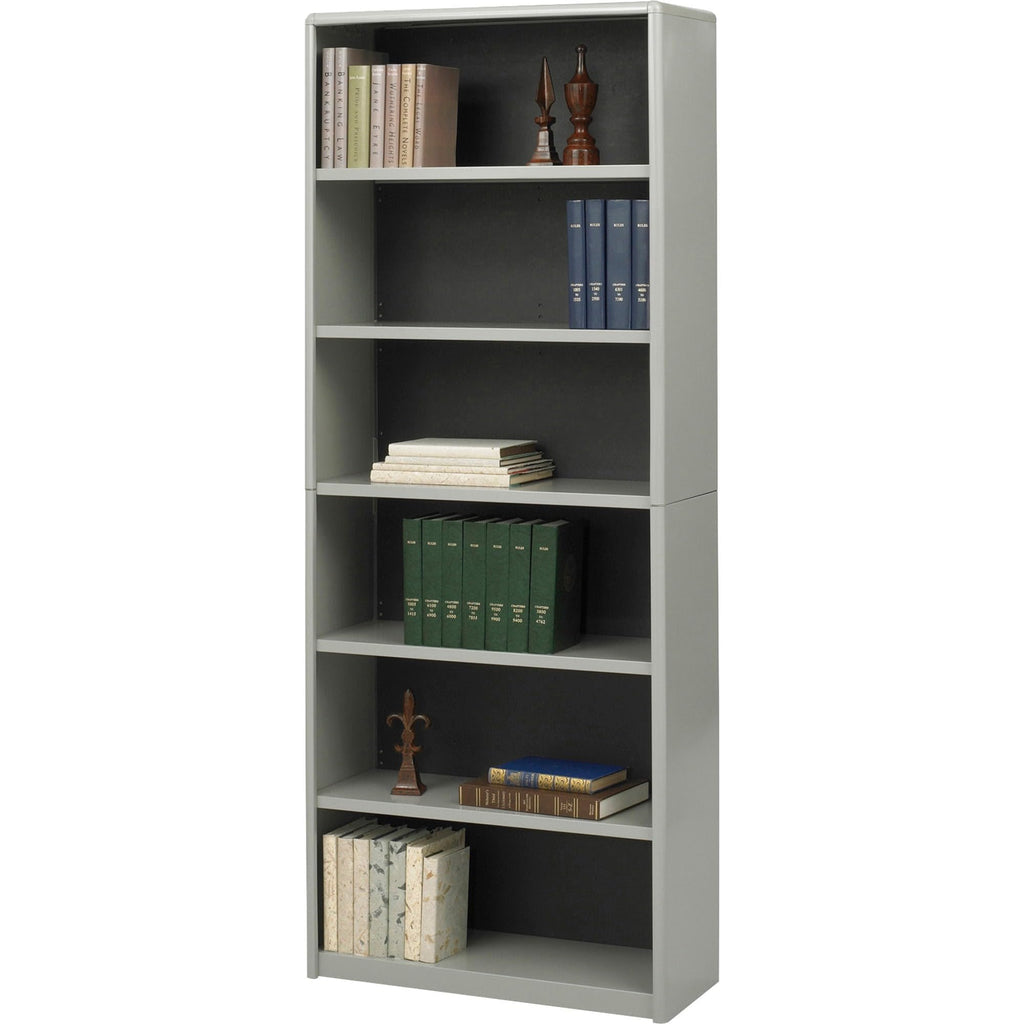 Safco Valuemate Economy 6-Shelf 80-Inch H Steel Bookcase, Black (7174Gr)