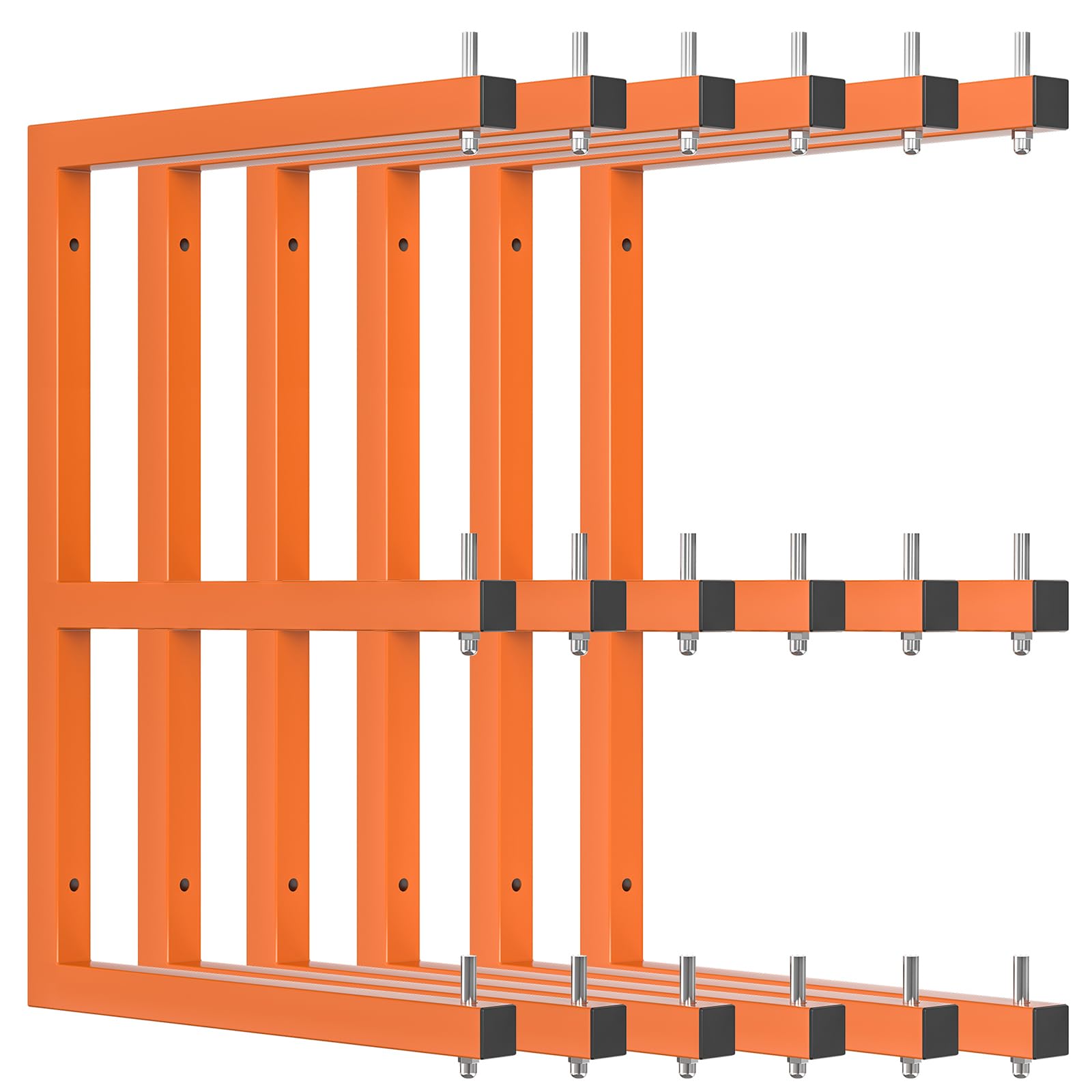 6 PACK Lumber Rack Wall-Mounted Lumber Storage Rack, Heavy Duty Wood Storage Racks With 9-Level System, 1980 LB Sturdy Garage Wo