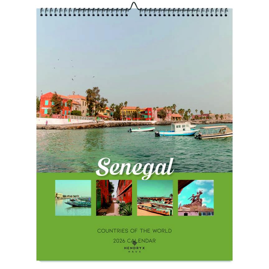 Senegal 2026 Wall Calendar - Scenic Photography, 12-Month Planner, 14.5x18.25 Inches, January to December - Holiday Gift Idea