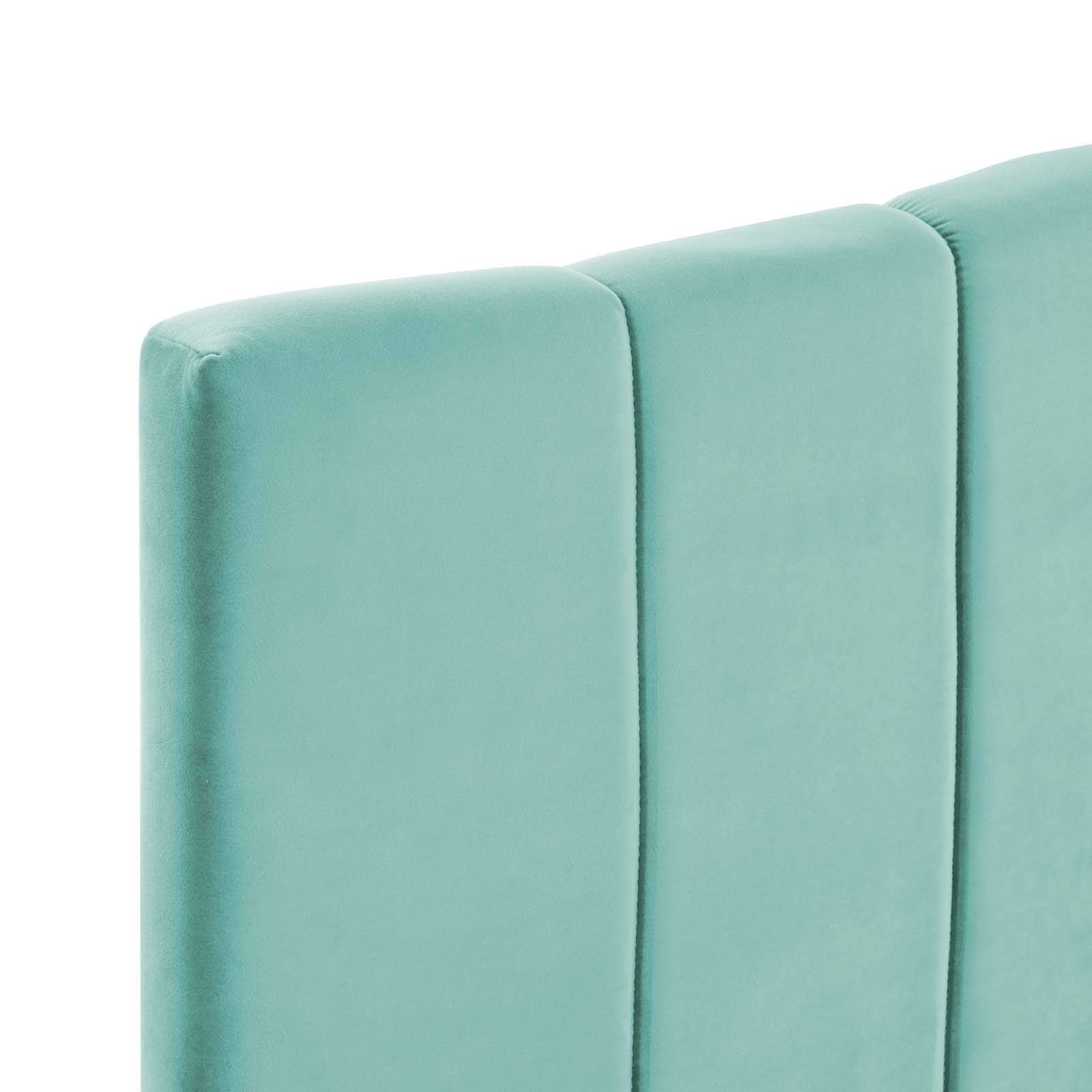 Modway Camilla Channel Tufted Performance Velvet King/California King Headboard in Mint