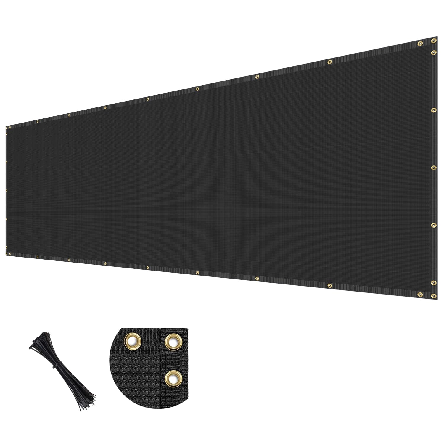 Tang Privacy Fence Screen Black 6' X 18' For Patio Garden Heavy Duty Residential Windscreen Fence Privacy Blockage For Backyard