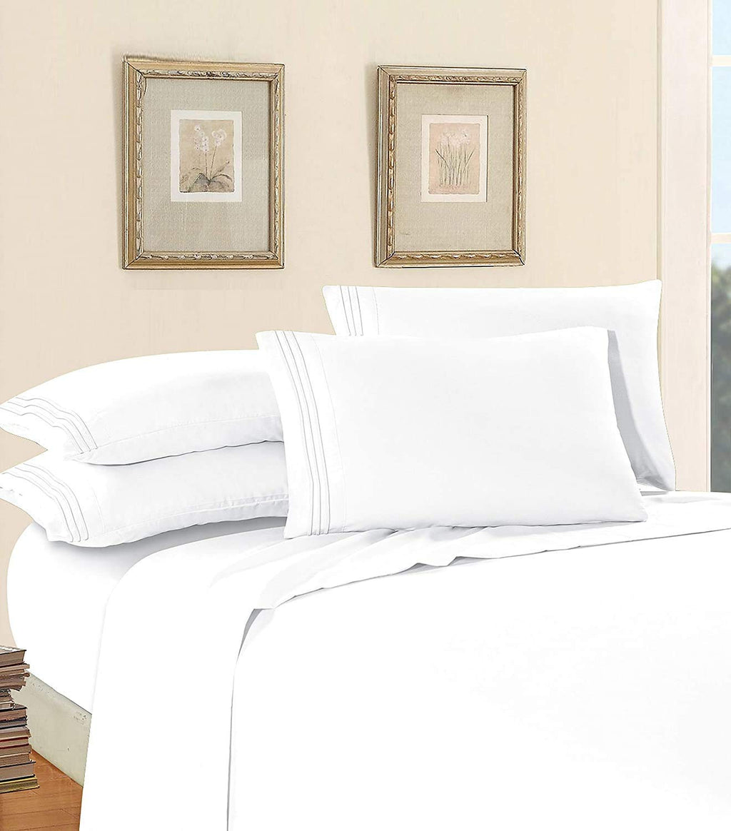 Elegant Comfort Luxury Soft 1500 Thread Count Egyptian 4-Piece Premium Hotel Quality Wrinkle Resistant Coziest Bedding Set, All