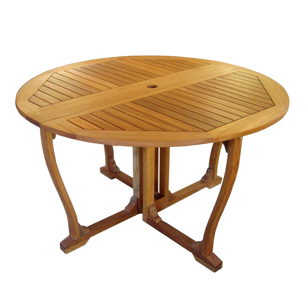 International Caravan Royal Tahiti Round Wood Gate Leg Table