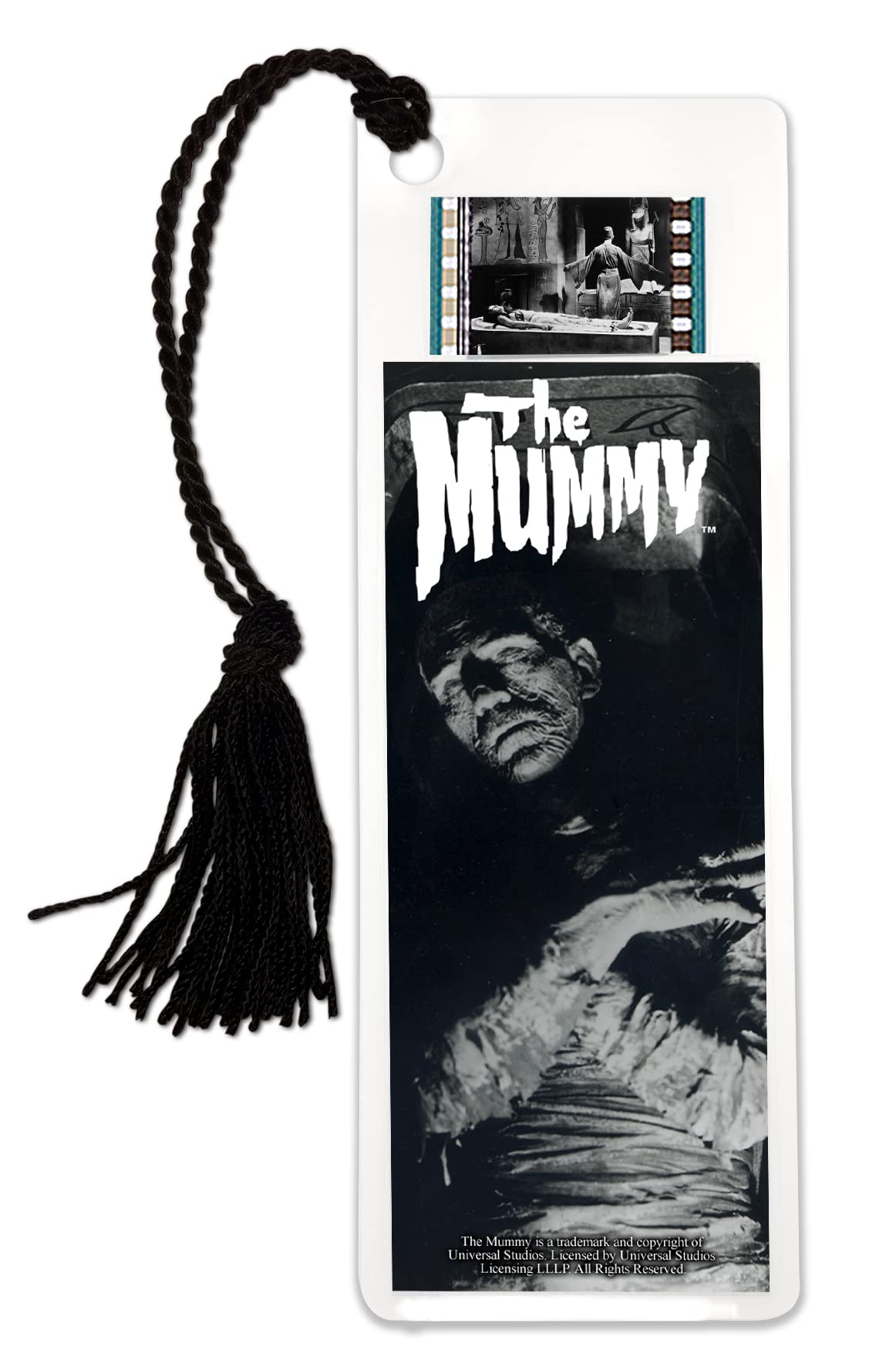 Universal Monsters The Mummy (1932) - Boris Karloff - Laminated 2X6 Filmcells Bookmark With 35Mm Clip Of Film And Tassel