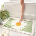 Giewr Pair Rakho, Paani Nahi! | Water Absorbent Flower Bath Mat (60  40 cm) | Super Soft QuickDry NonSlip Bathroom & Home Floo