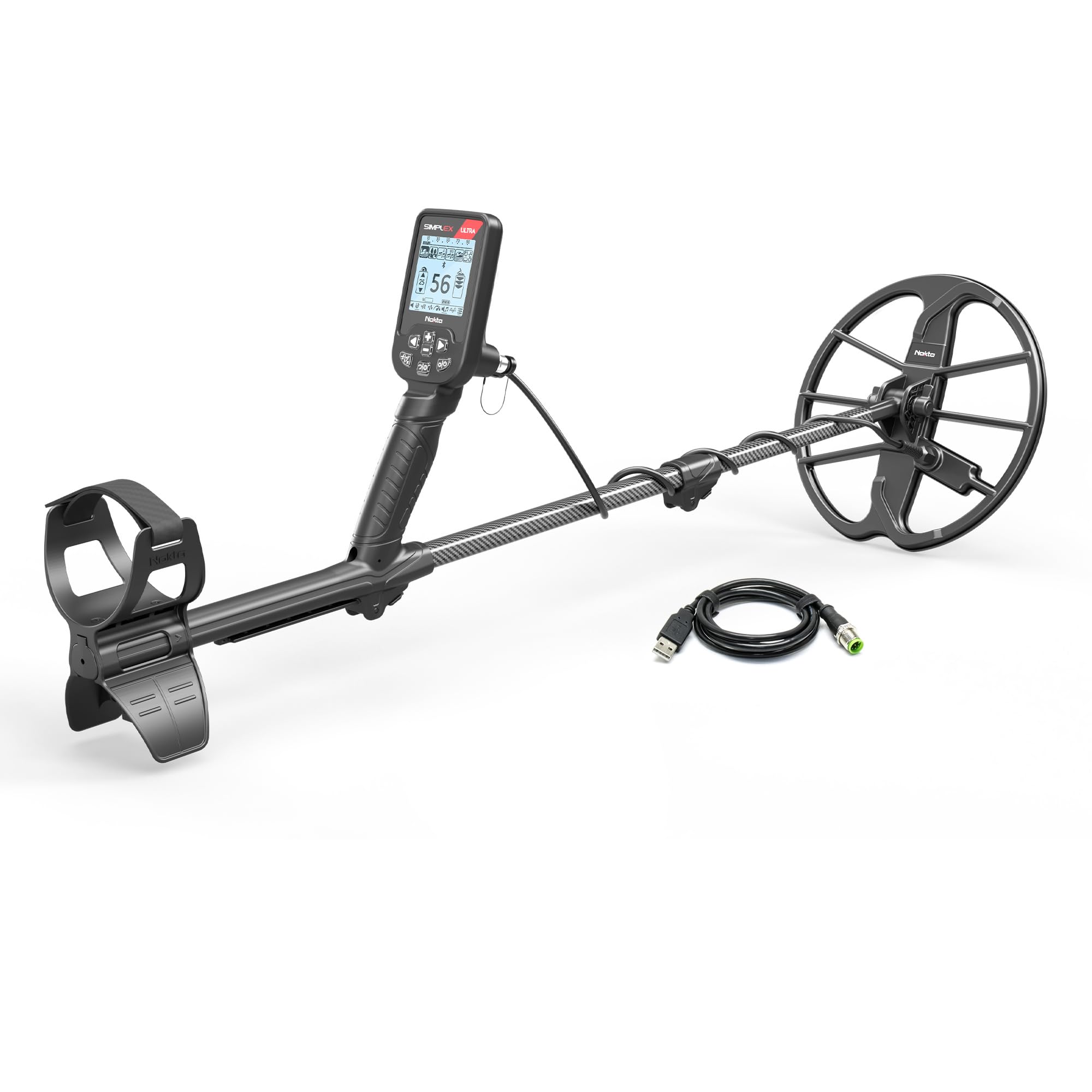 Nokta Simplex Ultra Waterproof Metal Detector With Carbon Fiber Shaft And 11    Search Coil (Metal Detector)