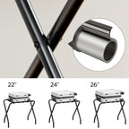 Hoobro Luggage Rack, Pack Of 2, Metal Foldable Suitcase Stand For Guest Room, Holds Up To 100 Lb, 27 X 15.3 X 22 Inches, Steel F