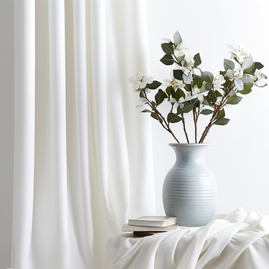 Lazzzy White Velvet Curtains Thermal Insulated Curtains 120 Inch Long Light Filtering Window Drapes For Bedroom Living Room Super Soft Luxury Window Treatment 2 Panels Rod Pocket, W42 X L120