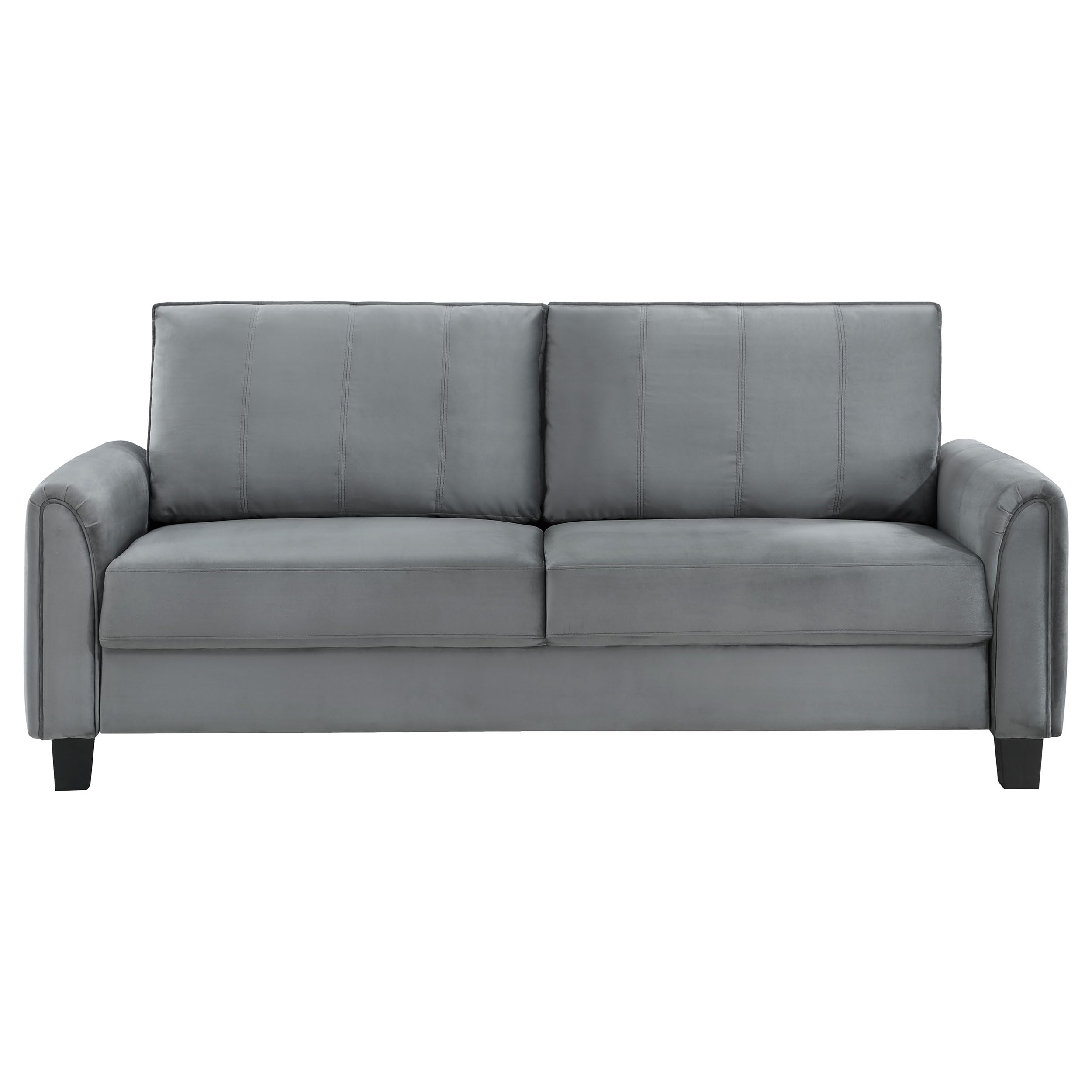 Coaster Home Furnishings Davis 2-Piece Upholstered Rolled Arm Sofa Grey