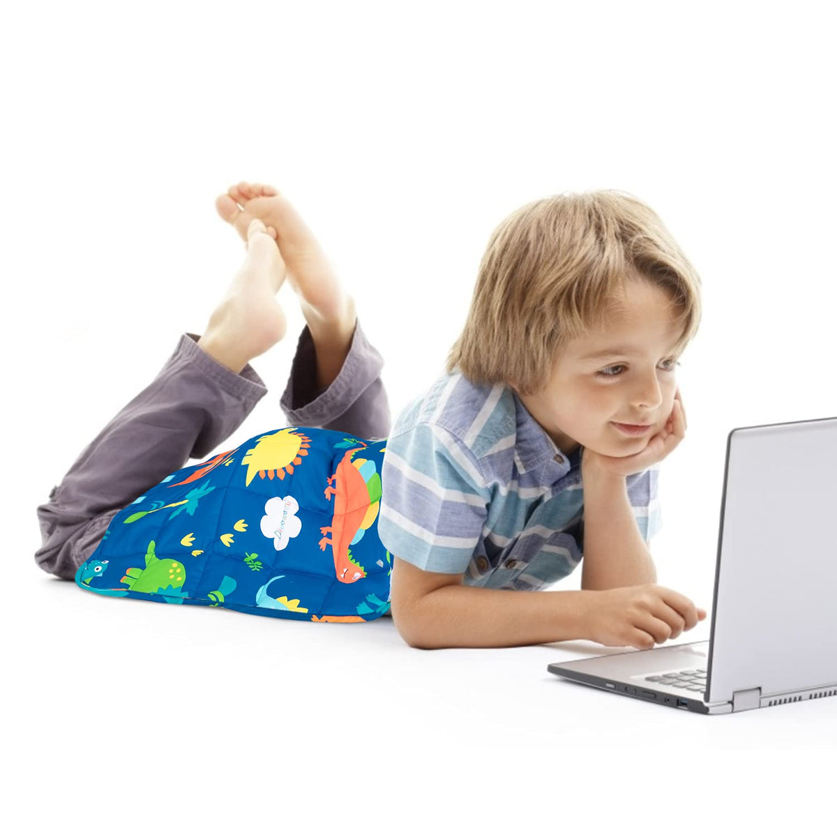 Sivio Weighted Lap Pad For Kid 3Lbs 100% Cotton Weighted Blanket For Children Sensory Weighted Lap Blanket For Kids Indoor Outdo