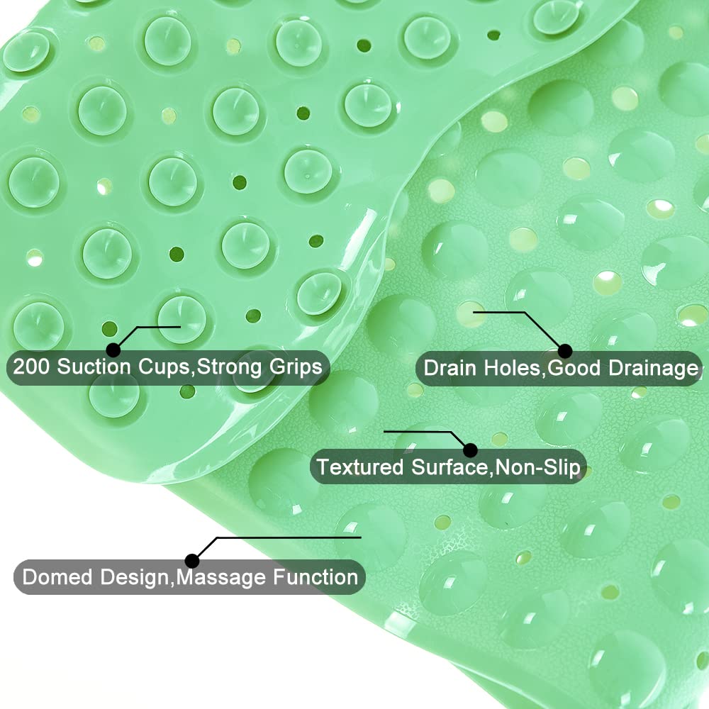 Tree Bud Bathtub Mats For Shower Tub Non-Slip Bath Mat 39 X 16 Inch Extra Long Shower Mat, Bath Tub Mat For Bathroom With Machin