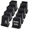 Hanihua 8 Pack Bed Risers 6 Inch Heavy Duty, Oversized Furniture Risers, Black Bed Lifts Risers For Table, Sofa, Chair, Couch, D