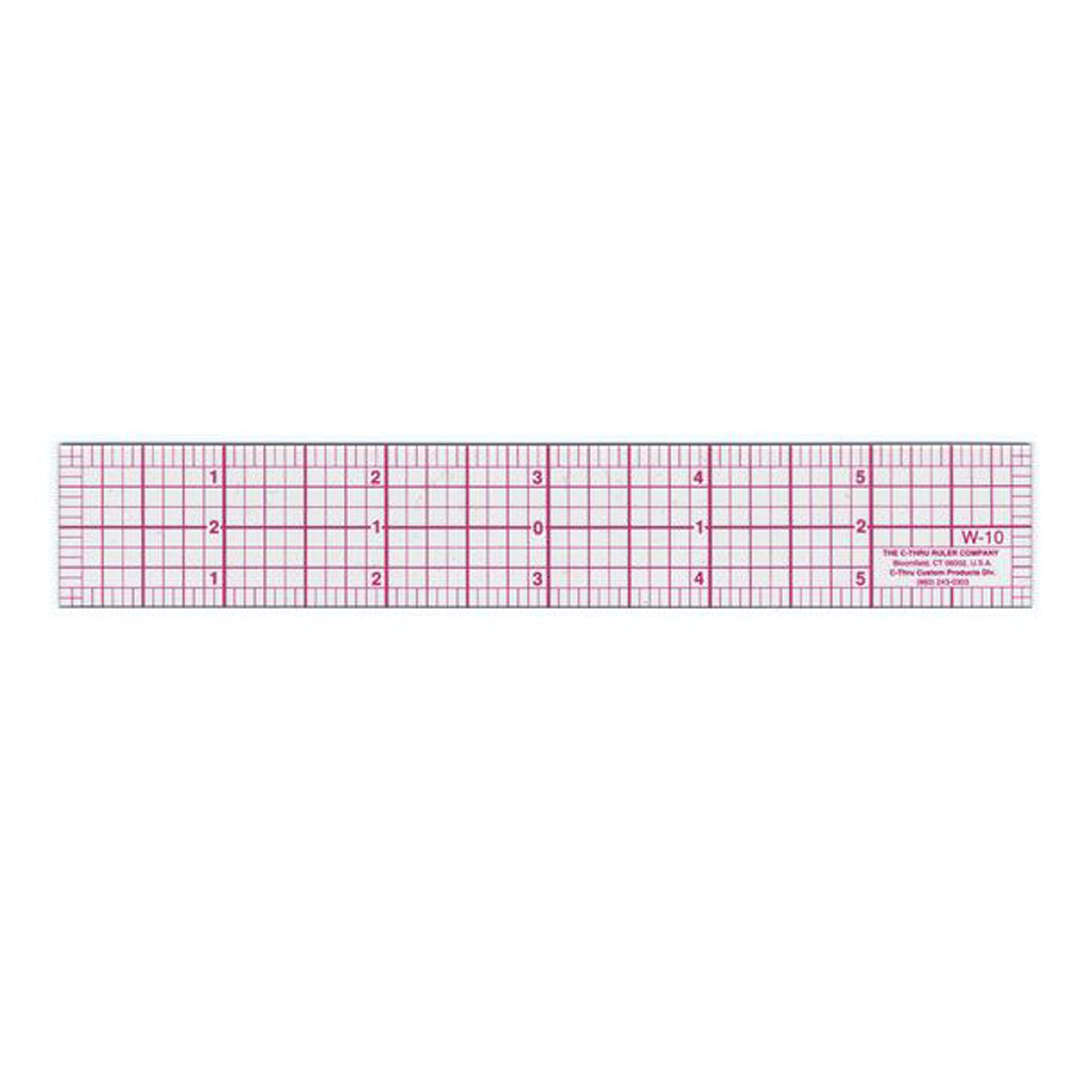 Westcott W-10 6-Inch 8Ths Graph Ruler, Transparent, Plastic, 1 X 6 In
