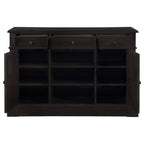 Coaster Home Furnishings Phelps 2-Door Rectangular Antique Noir Server, 39" H x 58" W x 18" D, Brown, 121235