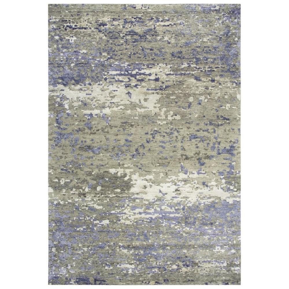 Noble 10' X 14' Abstract Brown/Beige/Gray/Rust/Blue Hand Knot Area Rug