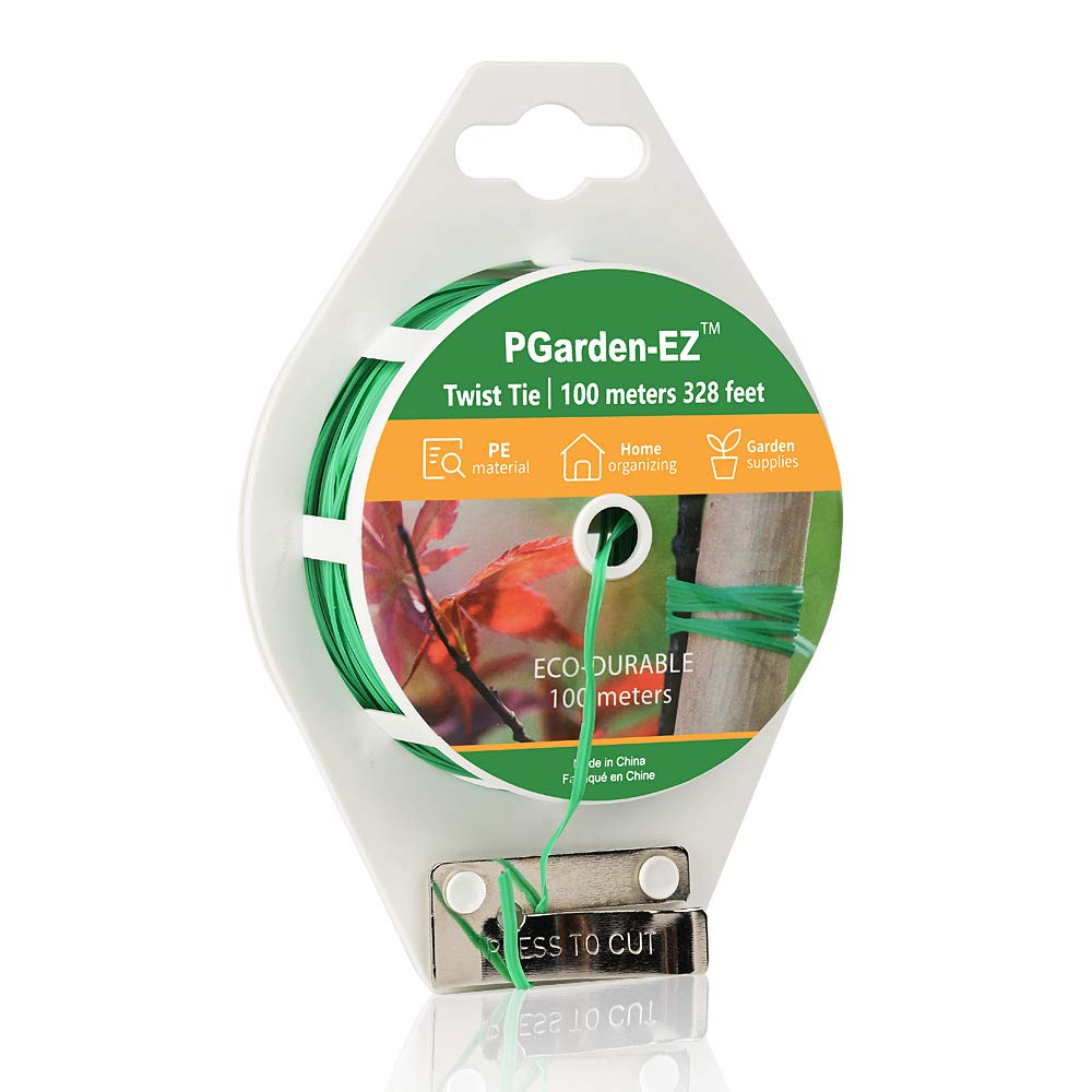 Twist Ties - 328Ft Plant Ties Pe-Coated Garden Ties With Cutter For Gardening Tomatoes Vines And Office Home Cable Organizing (1