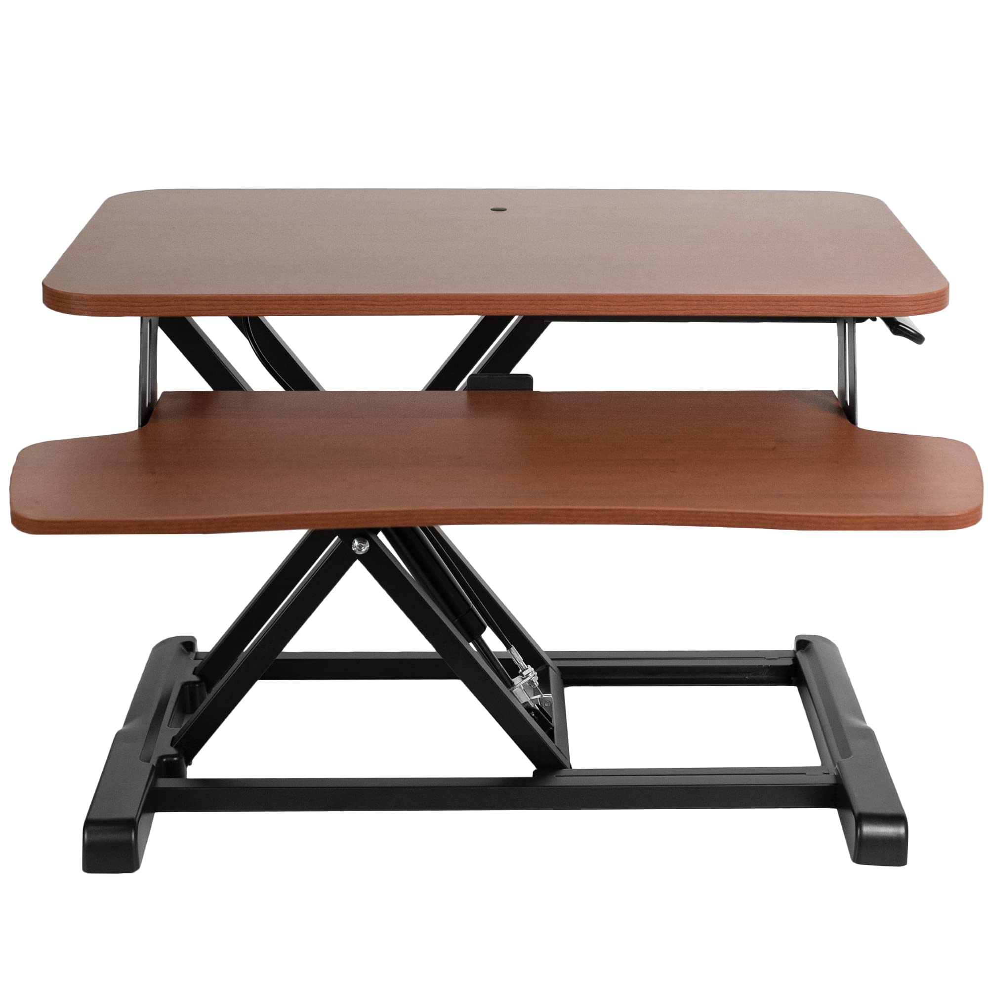 VIVO 26 inch Desk Converter, K Series, Height Adjustable Sit to Stand Riser, Dual Monitor and Laptop Workstation with Keyboard T