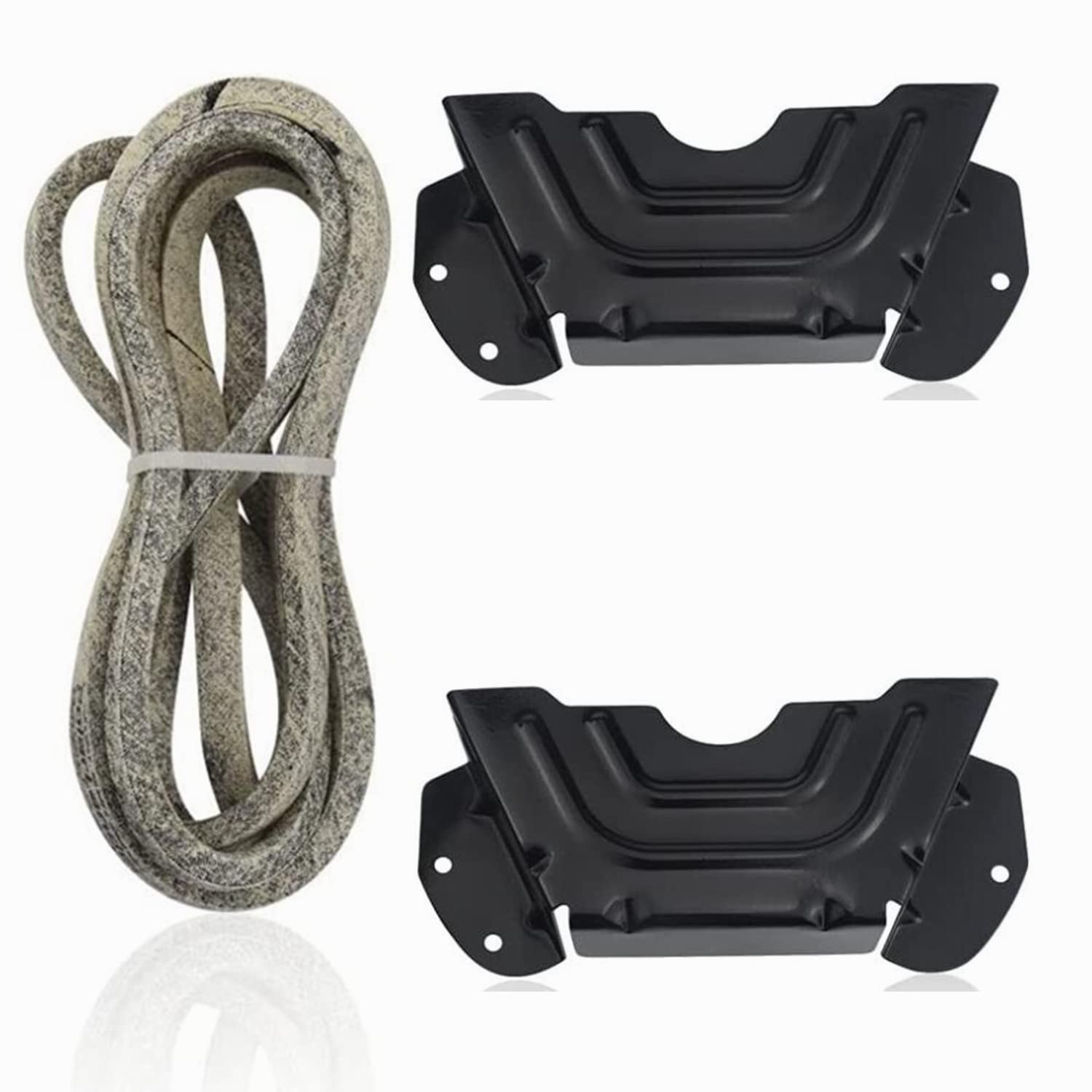 Huthbrother 783-06424A-0637 Black Deck Belt Cover And 754-04060 754-04060B Deck Drive Belt, Compatible With 42    Mtd/Troy-Bilt