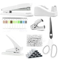 White Desk Accessories, White Office Supplies,Large Stapler And Tape Dispenser Set, White Desk Accessory Kit, Gift For Students,