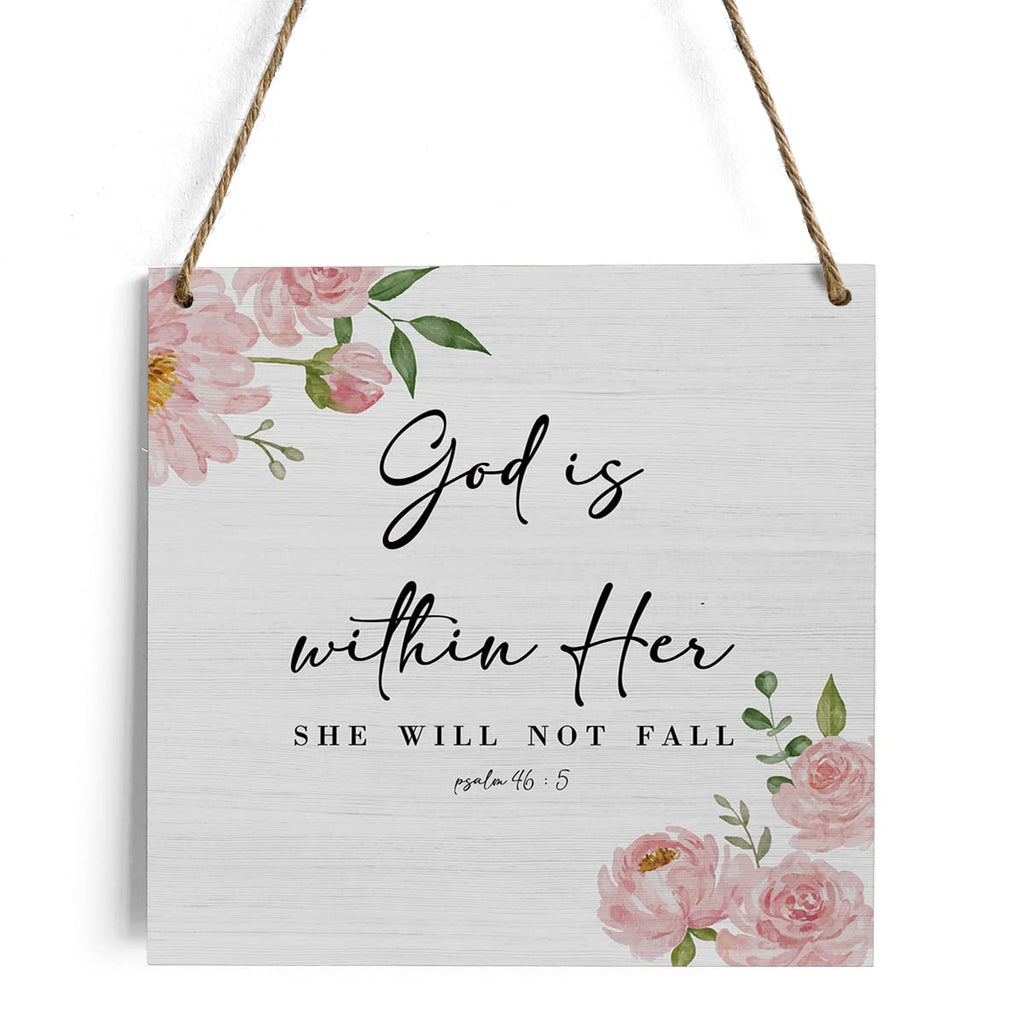 Inspirational Rustic Christian wall decor Gifts, pink room Women Religious Wood Sign Home Farmhouse Wall Hanging Decor Pink Flow