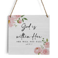 Inspirational Rustic Christian wall decor Gifts, pink room Women Religious Wood Sign Home Farmhouse Wall Hanging Decor Pink Flow