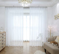 MIANBO White Sheer Curtains 130 Inches Length 2 Panels Set Window Sheer White Curtains Basic Rod Pocket for Bedroom Children Liv
