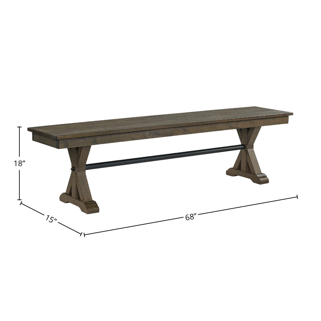 Carefree Home Furnishings Sullivan Bench, Burnished Clay