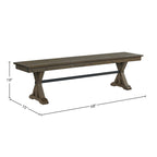 Carefree Home Furnishings Sullivan Bench, Burnished Clay