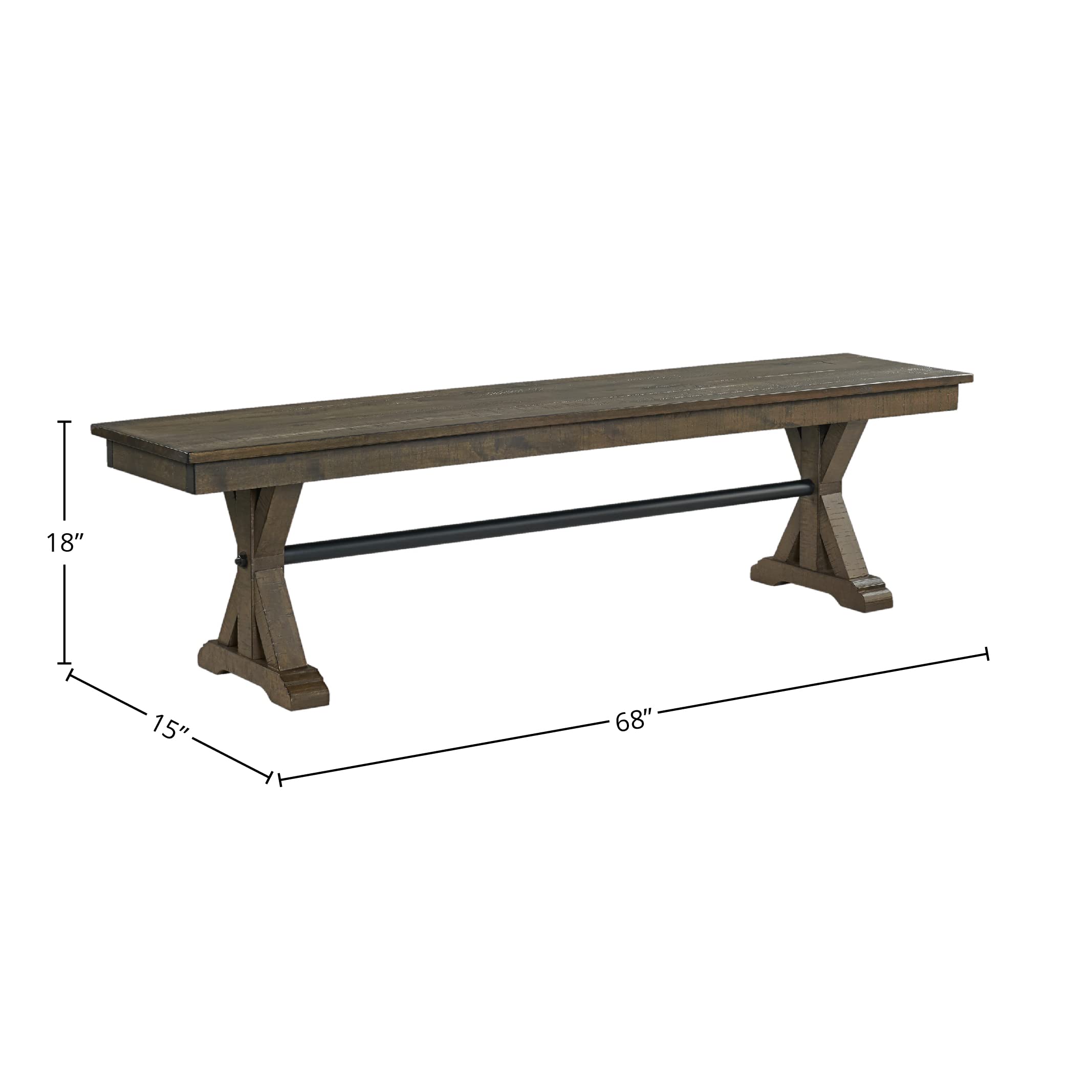 Carefree Home Furnishings Sullivan Bench, Burnished Clay