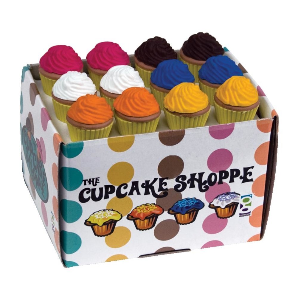 Raymond Geddes 3D Cupcake Shoppe Erasers, 36 Count (Pack Of 1)