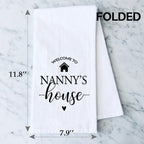 Pxtidy Nanny Tea Towel Mothers Day Tea Towel Nanny Nan Gift Grandma Gift Nanny Housewarming Gift (Nanny'S House Towel)