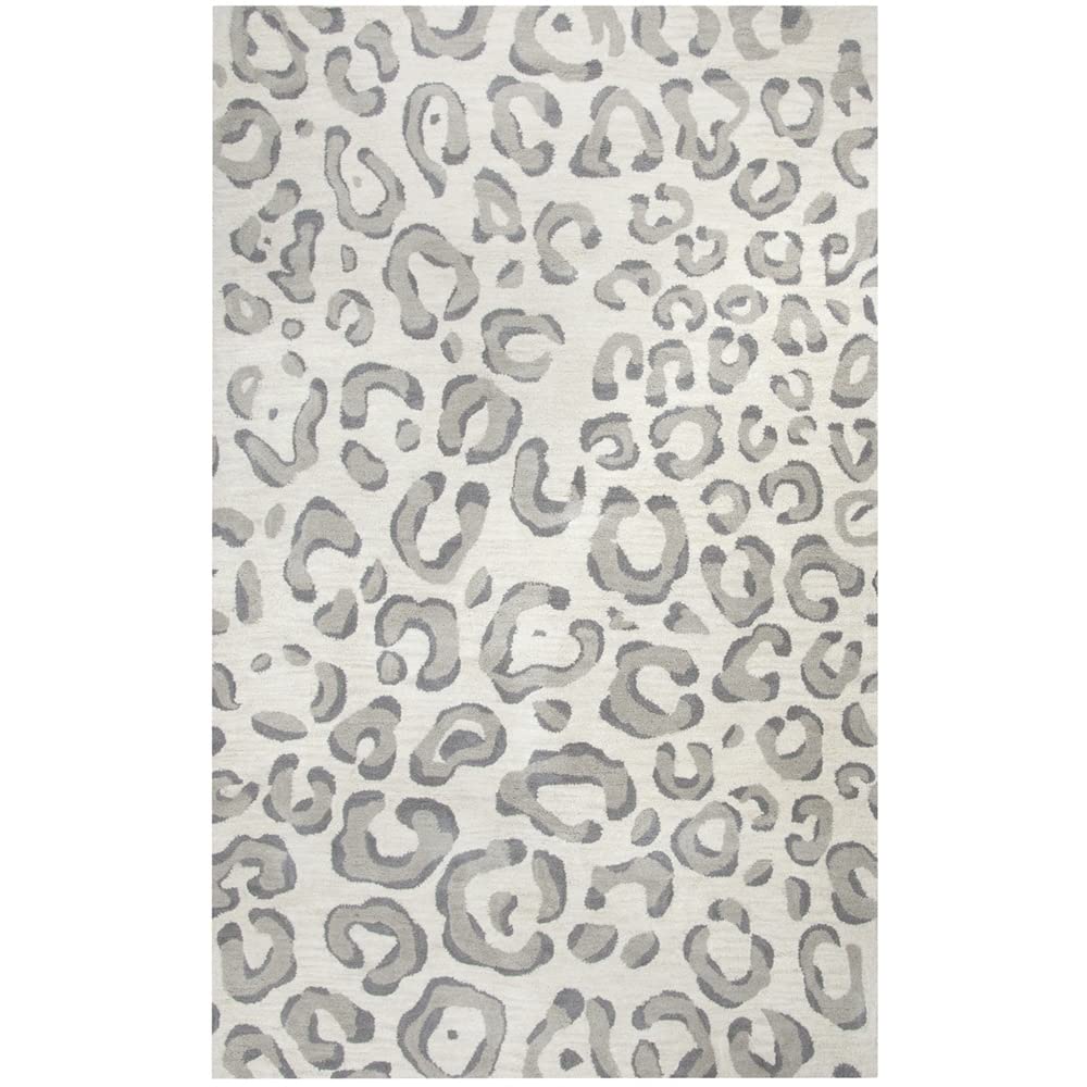 Rizzy Home Alora Decor Liberty 9' X 12' Animal/Cheetah Gray/Ivory Hand-Tufted Area Rug